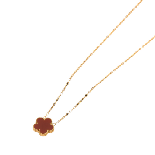 Gold Petal Pendant Necklace